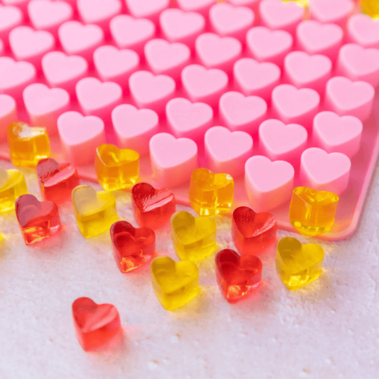 Little Giants Kids Store Silicone Mould Mini Heart in Pink available at Bear & Moo