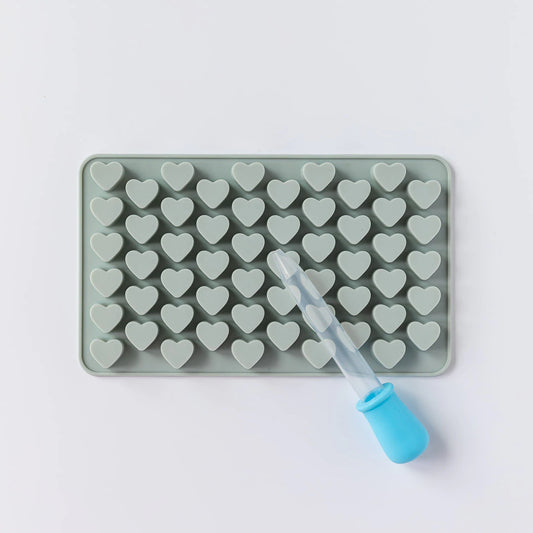 Little Giants Kids Store Silicone Mould Mini Heart in Grey available at Bear & Moo