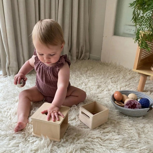 NavyBaby Posting Box with Loose Objects available at Bear & Moo