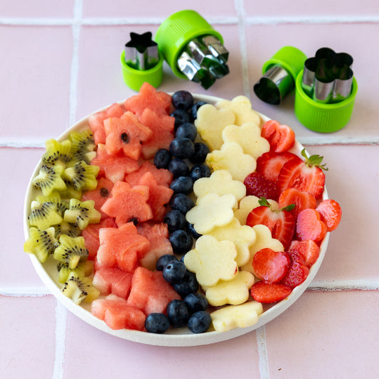 Little Giants 4 Set of Mini Fruit and Vegetable Cutters available at Bear & Moo