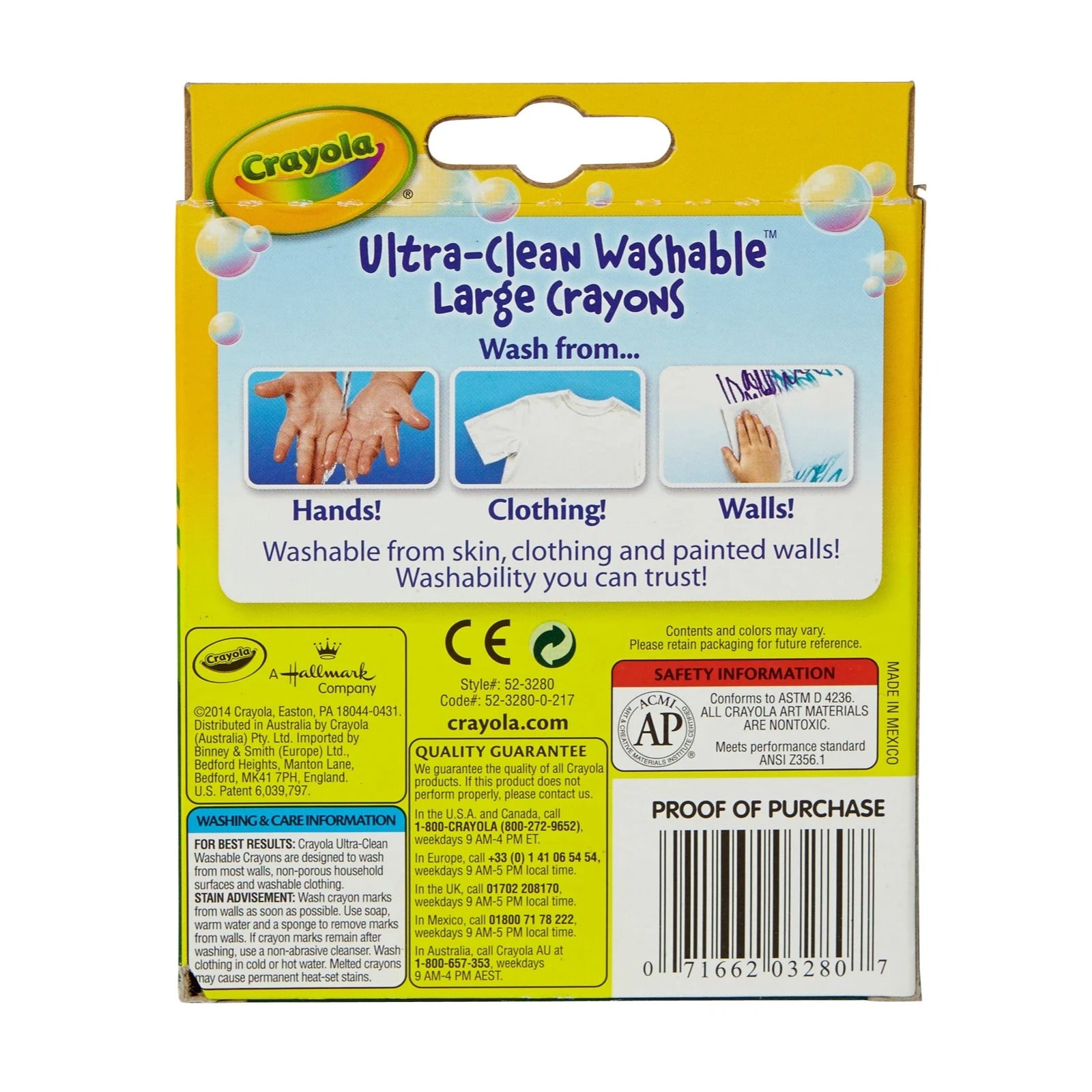 Crayola Large Washable Crayons Colouring Crayons Bear Moo