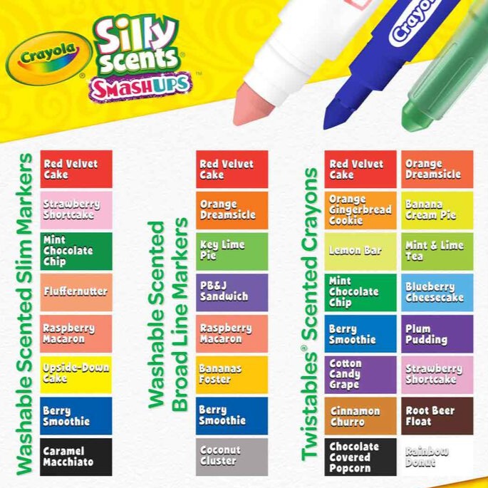 Crayola Silly Scents Smash Ups Mini Art Case available at Bear & Moo