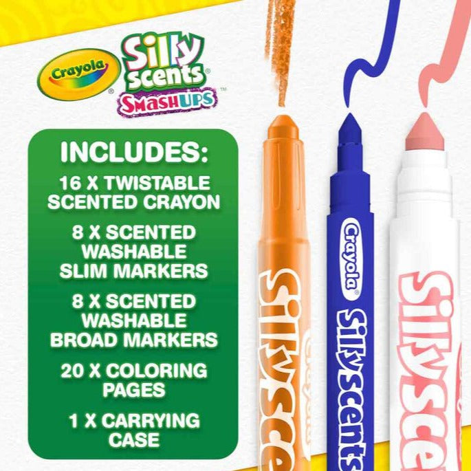 Crayola Silly Scents Smash Ups Mini Art Case available at Bear & Moo