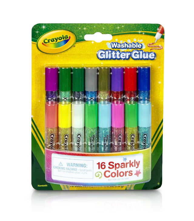 Crayola Washable Glitter Glue 16 Pack available at Bear & Moo