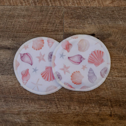 Bear & Moo Reusable Microfibre and Bamboo Breast Pads in Sunset Seashells