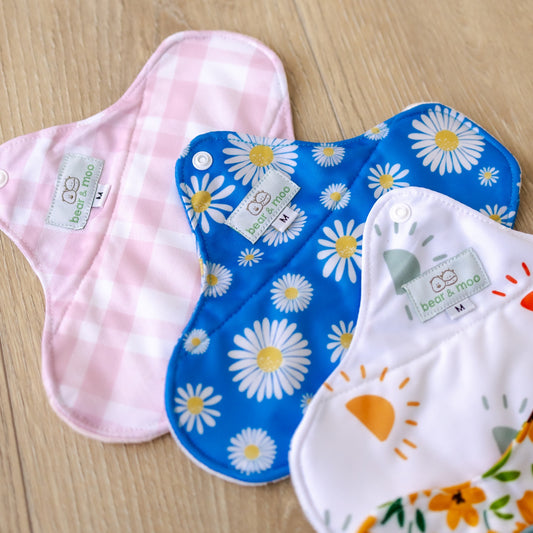 Bear & Moo Reusable Sanitary Pad | Blush Gingham