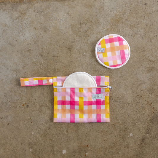 Sherbet Gingham Breast Pads