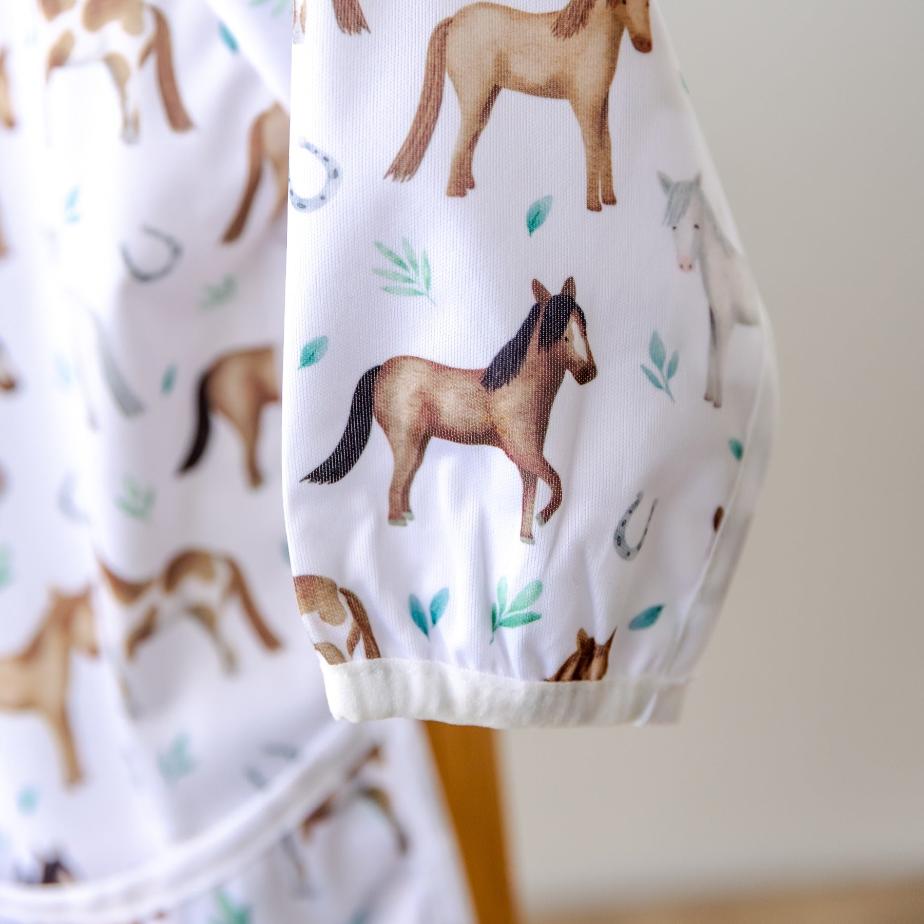 Bear & Moo Sleeved Bib | Horses