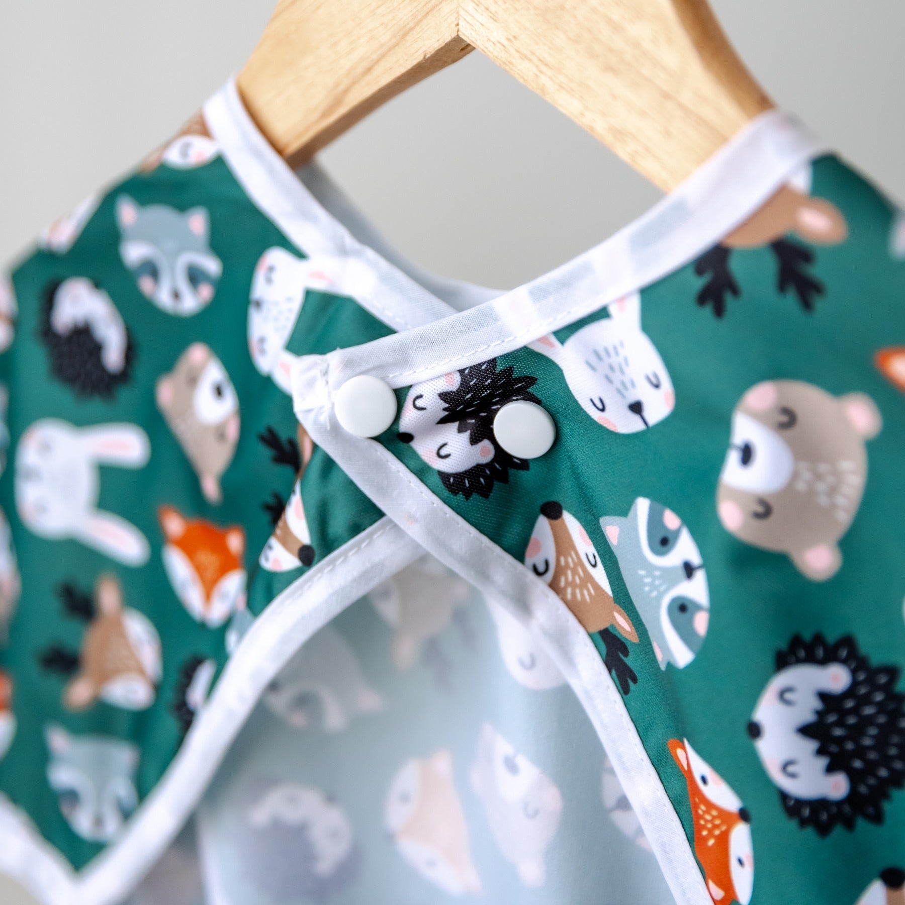 Bear & Moo Sleeved Bib | Woodland Critters