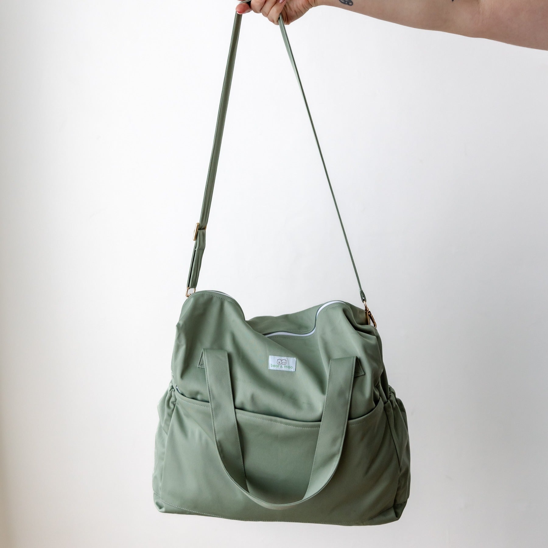 Bear & Moo Day Bag | Sage