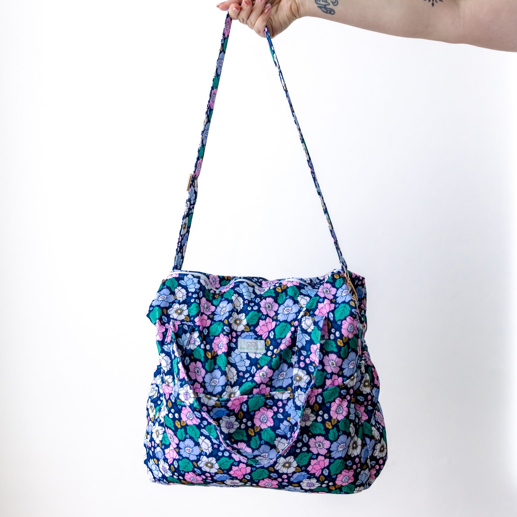 Bear & Moo Day Bag | Retro Vintage Blooms