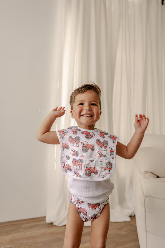 Classic Bib | Little Red Tractor