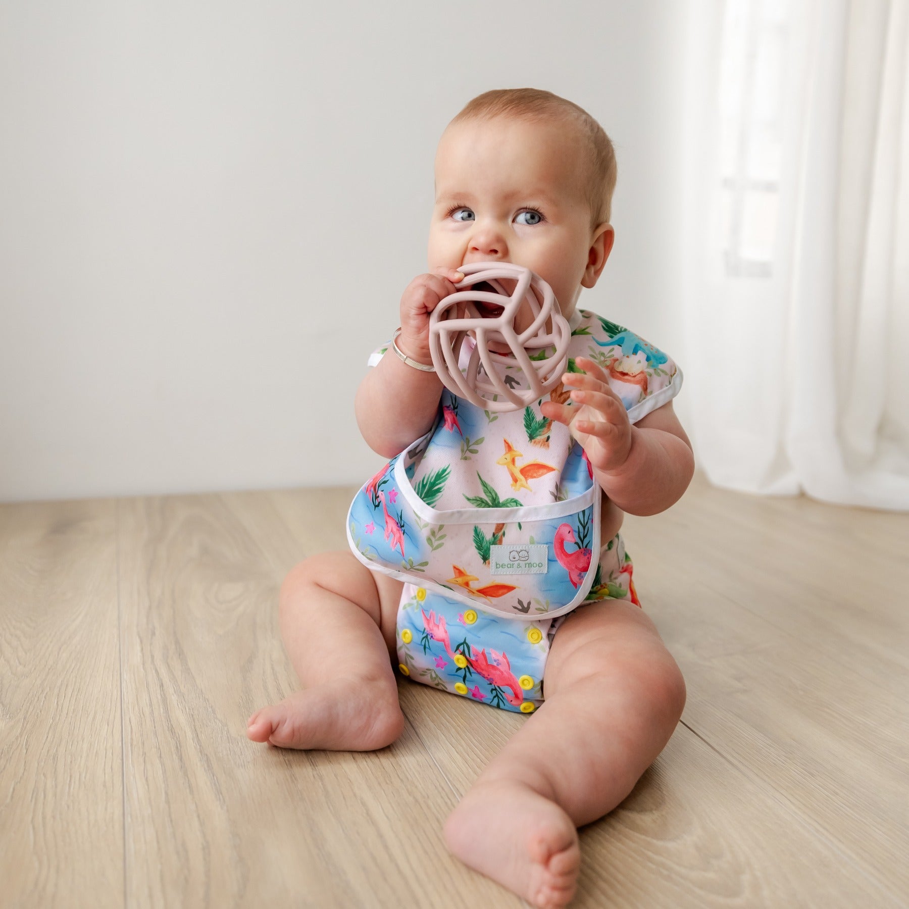 Bear & Moo Classic Bib | Prehistoric