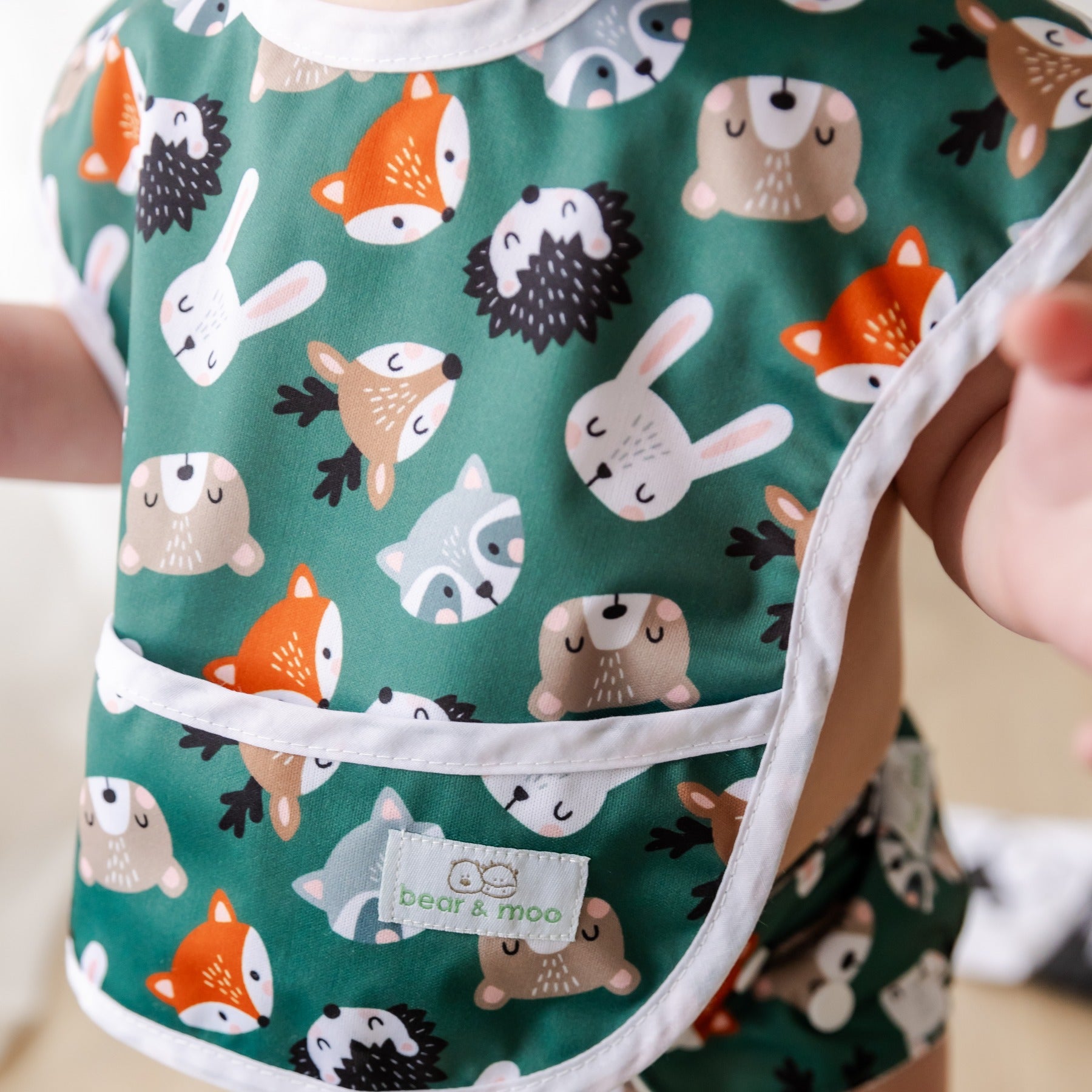 Bear & Moo Classic Bib | Woodland Critters