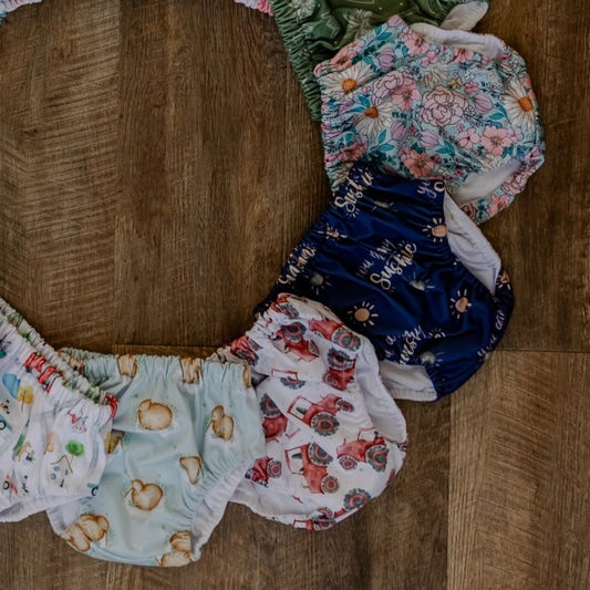 Bear & Moo Reusable Training Nappy in You are my Sunshine