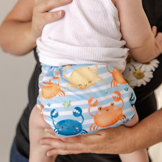 Crab Crawl Cloth Nappy | Large