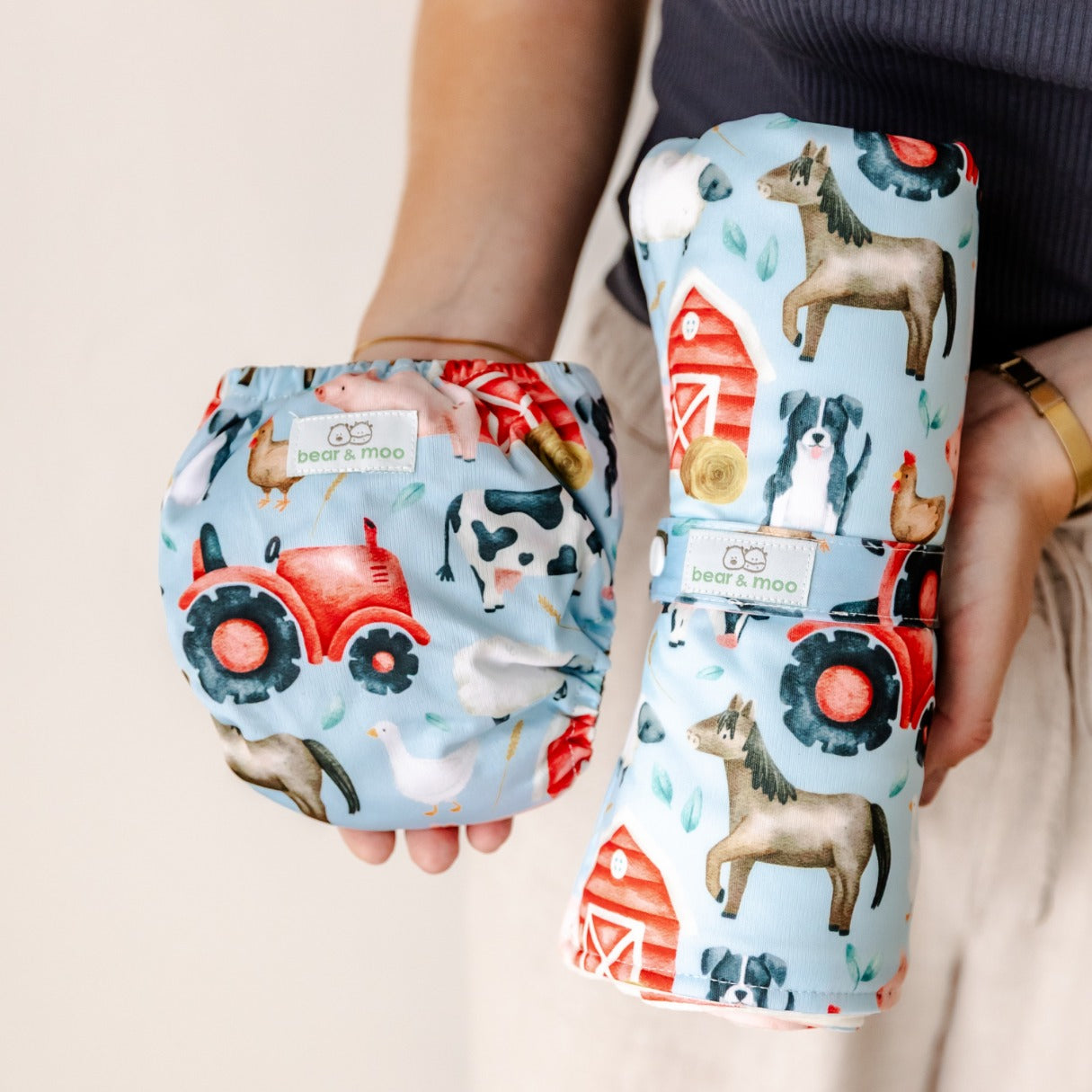 Bear & Moo Reusable Newborn Cloth Nappy | Newborn Cloth Nappy