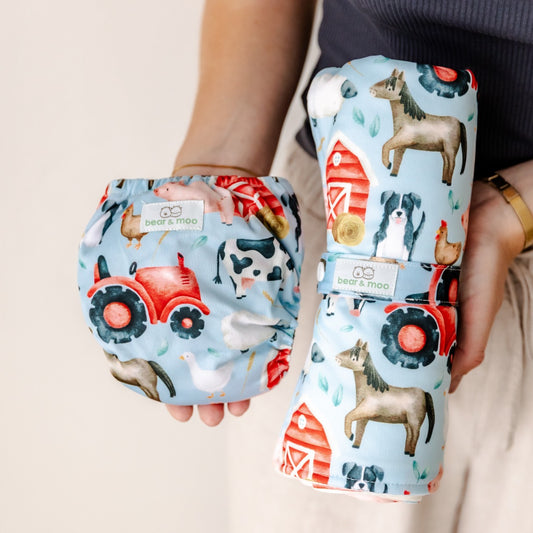 Bear & Moo Reusable Newborn Cloth Nappy | Newborn Cloth Nappy