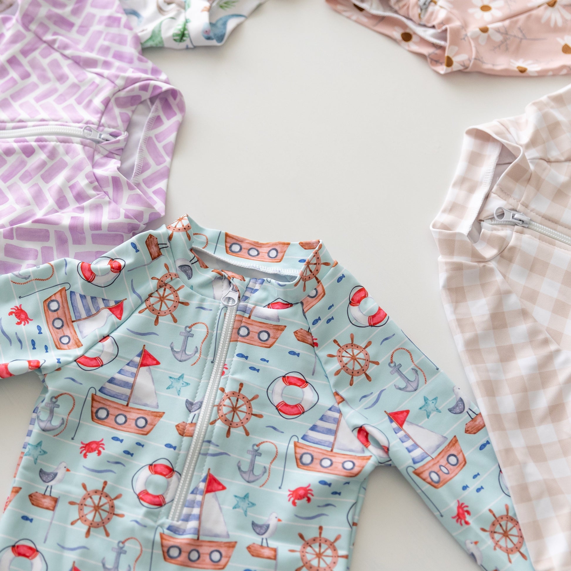 Bear & Moo Swimsuits | Emerson in Sailing the Seas | available at Bear & Moo