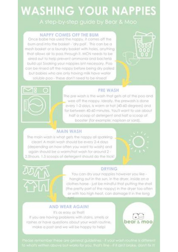 Washing online reusable nappies