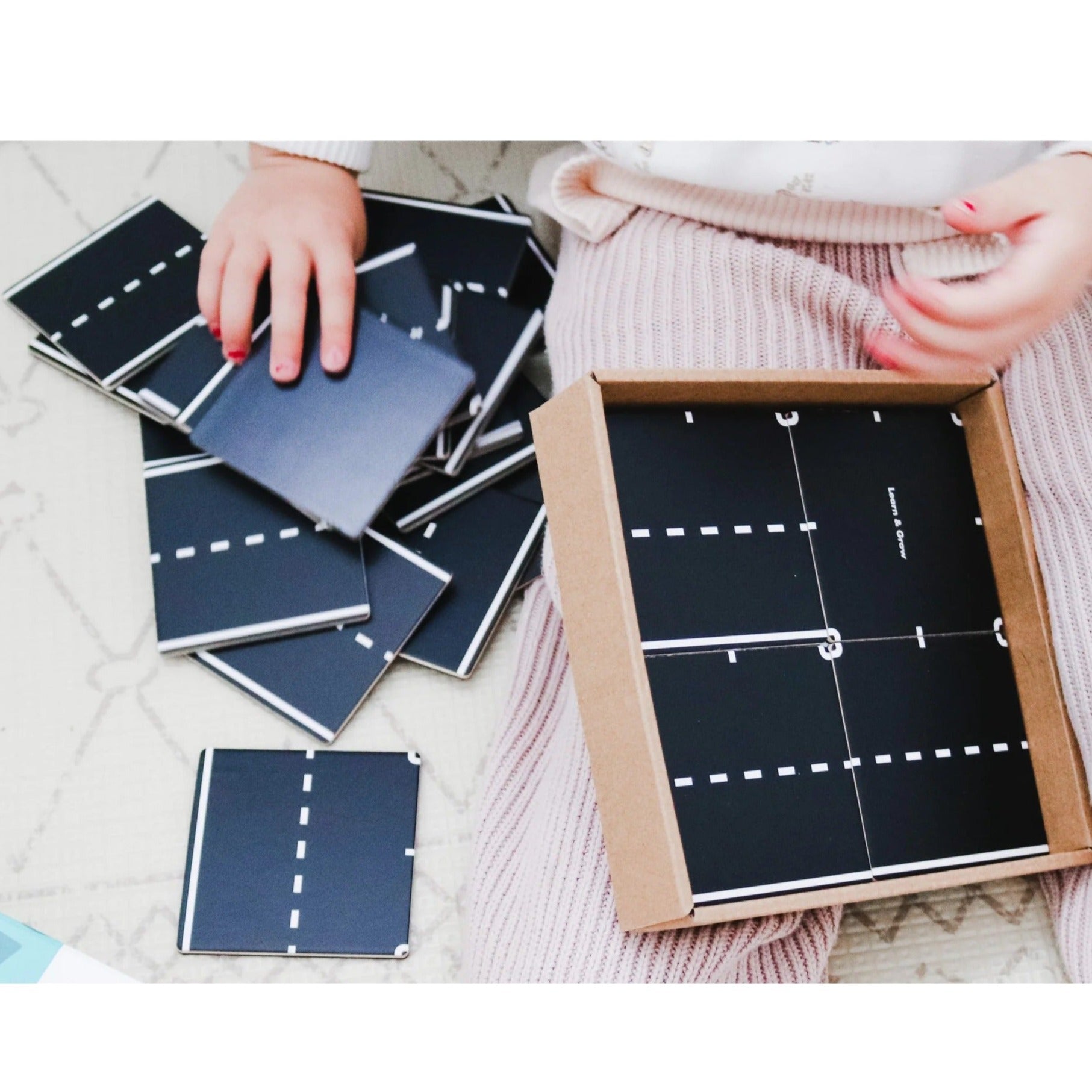 Learn and Grow Magnetic Tile Topper | Road Pack available at Bear & Moo