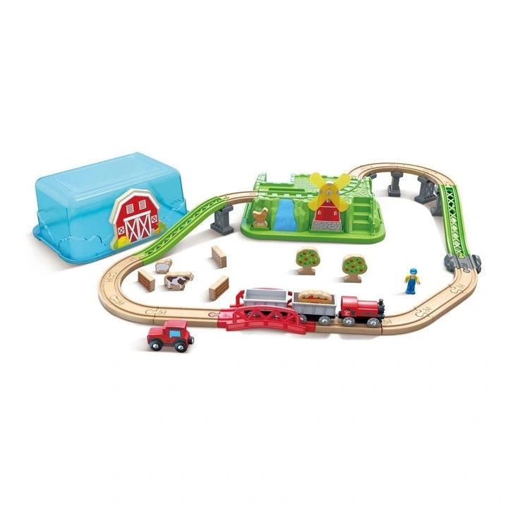 Hape Countryside Train Bucket Set available at Bear & Moo