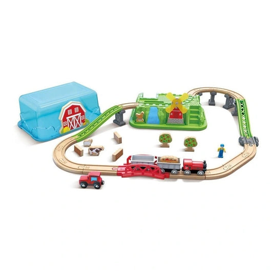 Hape Countryside Train Bucket Set available at Bear & Moo