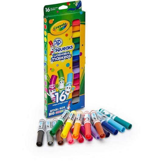 Crayola Pip-Squeaks Washable Coloured Markers 16 Pack available at Bear & Moo