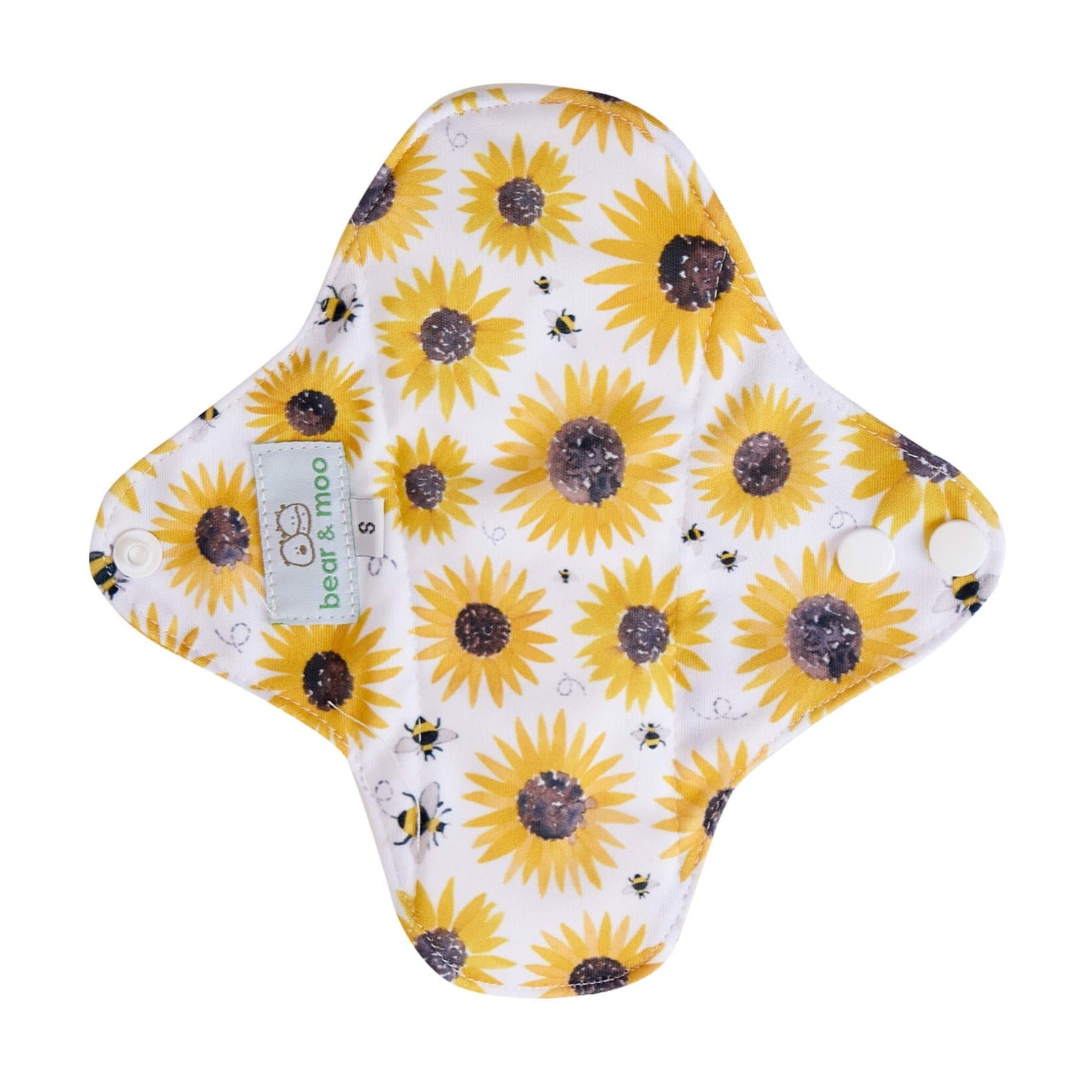 Bear & Moo Small Reusable Sanitary Pad | Sunflowers & Bees