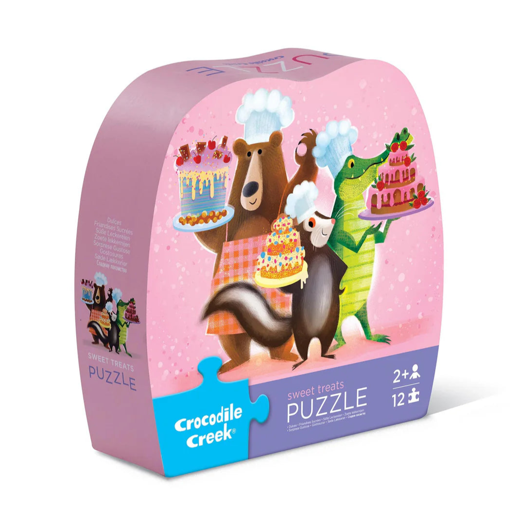 Crocodile Creek Sweet Treats 12 Piece Mini Puzzle available at Bear & Moo