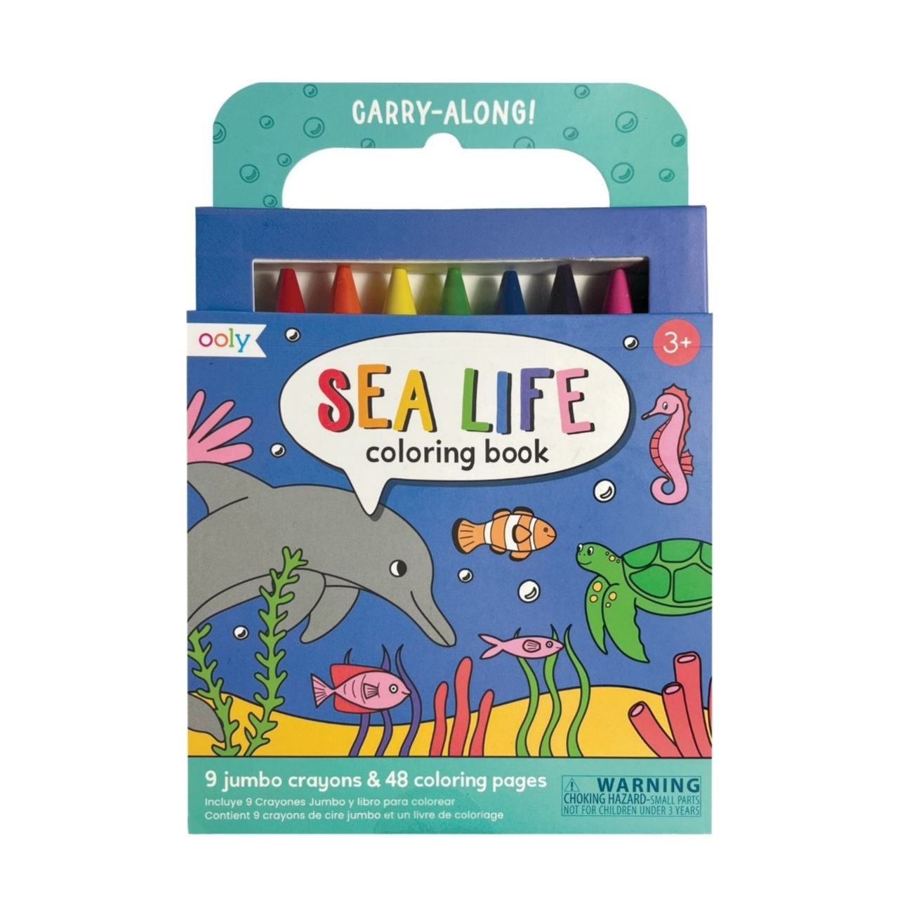 Carry Along Colouring Book & Crayon Set | Sea Life available at Bear & Moo