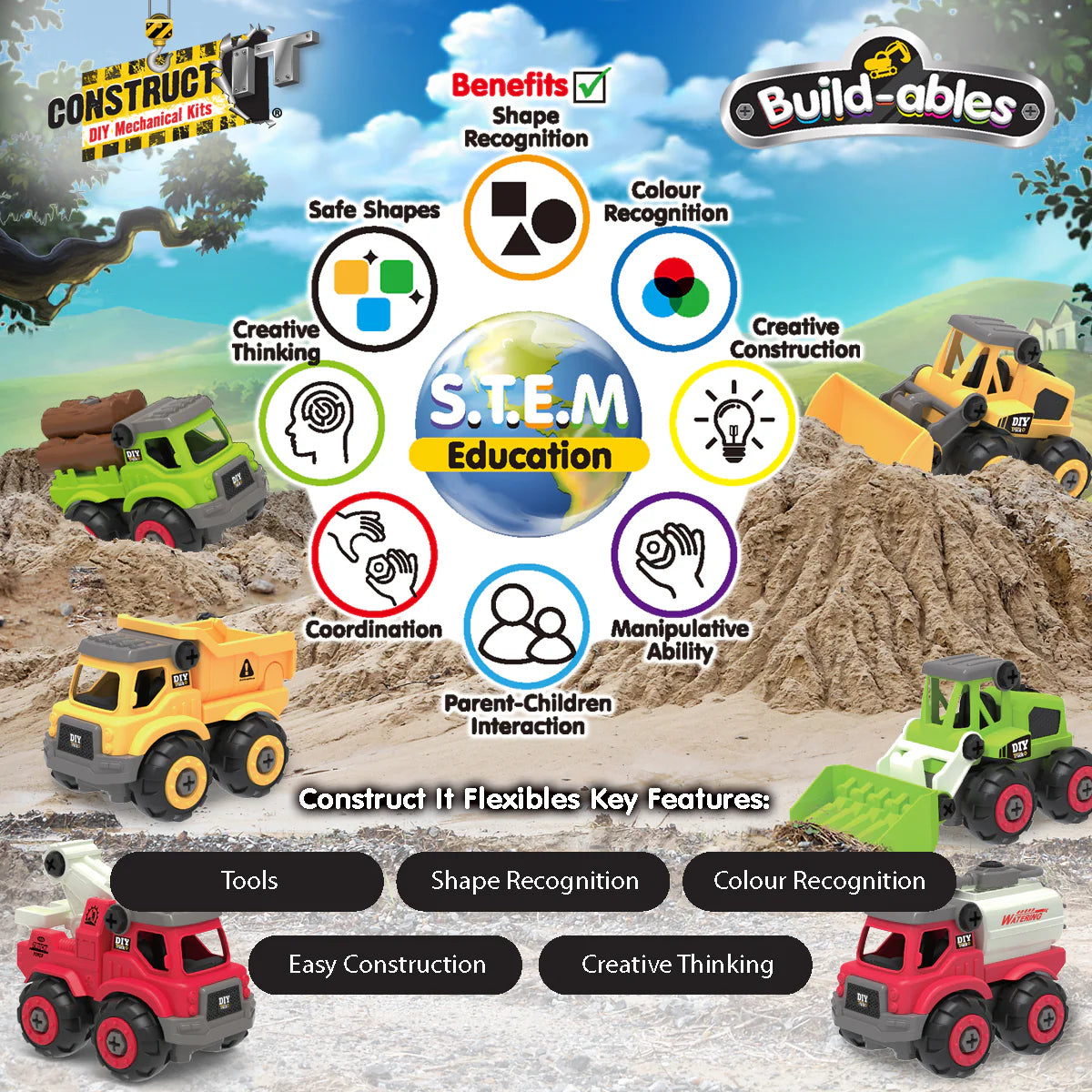 Construct IT Build-ables | Farm Hand Vehicles available at Bear & Moo