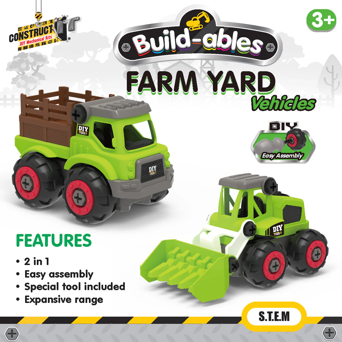 Construct IT Build-ables | Farm Hand Vehicles available at Bear & Moo