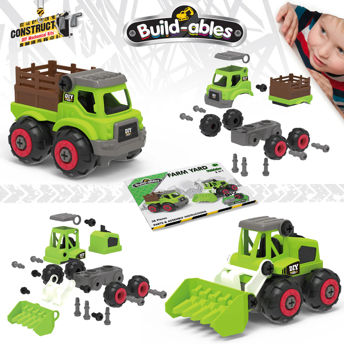Construct IT Build-ables | Farm Hand Vehicles available at Bear & Moo
