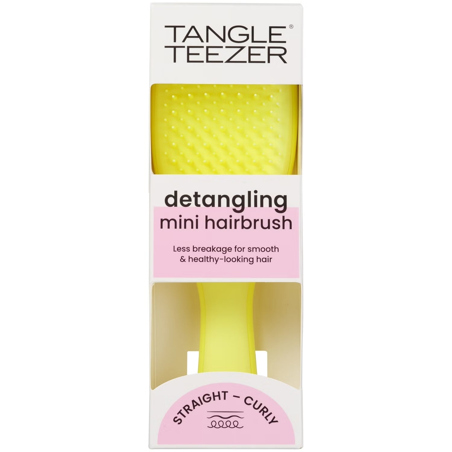 Tangle Teezer Mini Ultimate Detangler in Hyper Yellow available at Bear & Moo