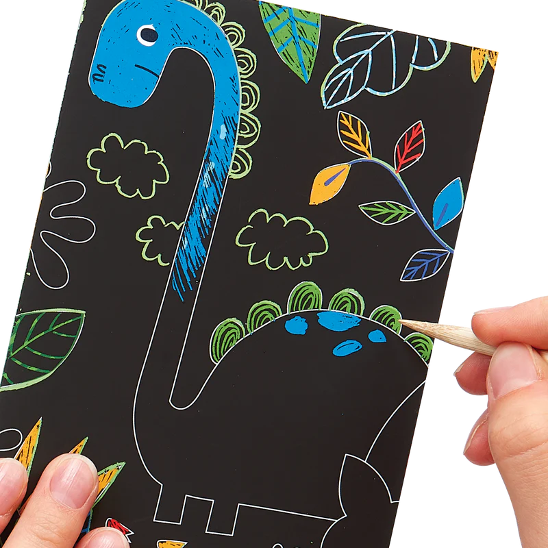 Ooly Mini Scratch & Scribble Art Kit | Dino Days available at Bear & Moo