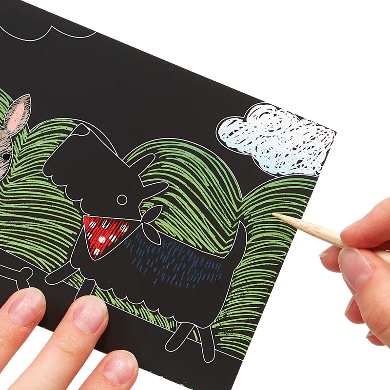 Ooly Mini Scratch & Scribble Art Kit | Playful Pups available at Bear & Moo