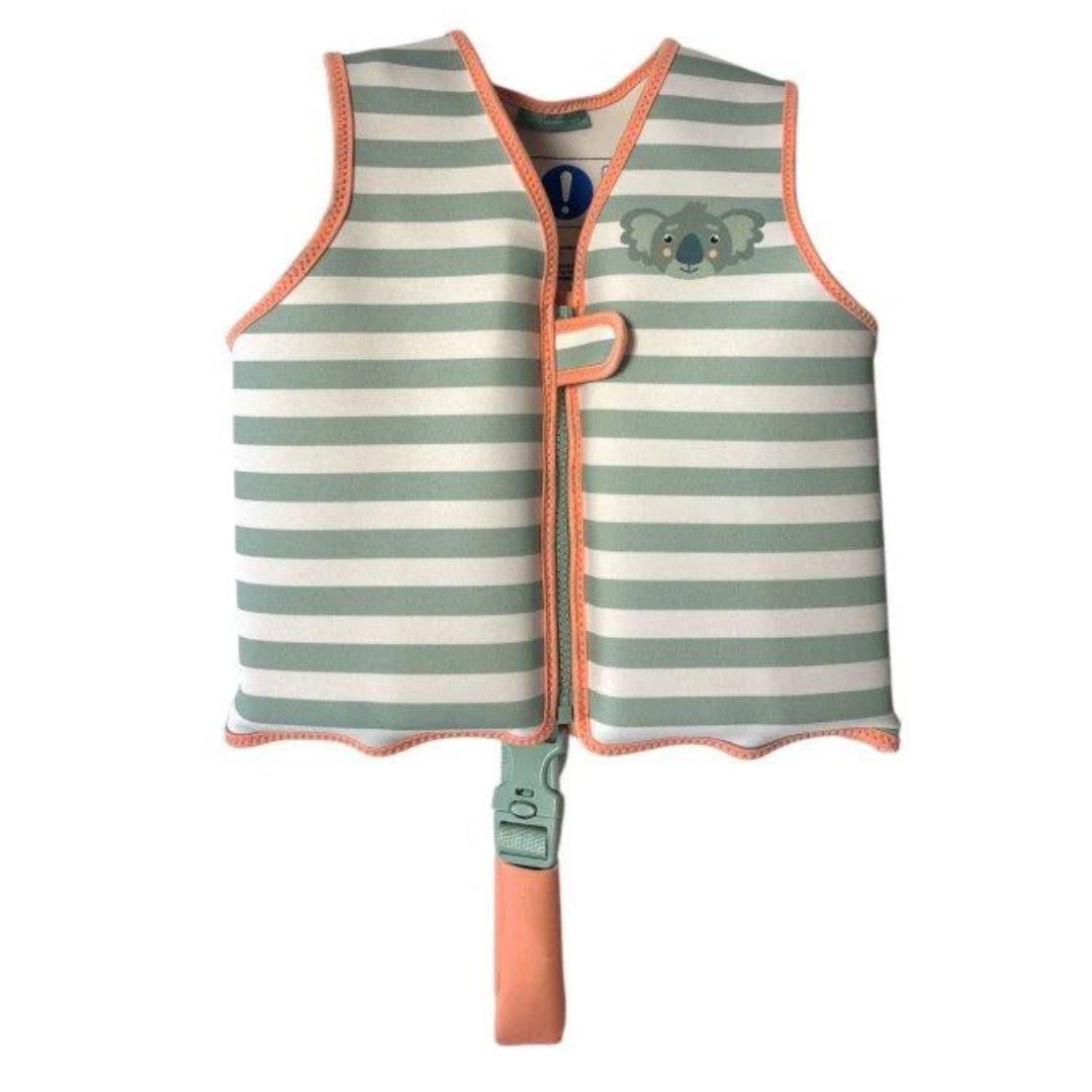 Swim Essentials Kids Swimming Vest | Resort Stripe Koala available at Bear & Moo