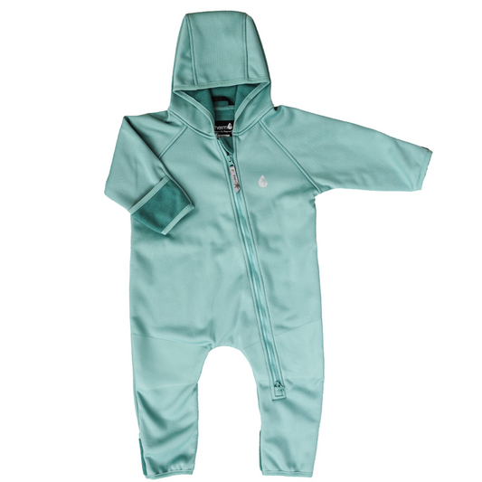 Therm All-Weather Fleece Onesie | Seafoam available at Bear & Moo