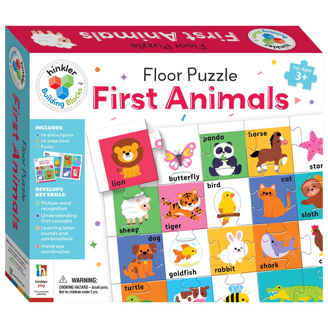 Hinkler Building Blocks Floor Puzzle First Animals available at Bear & Moo