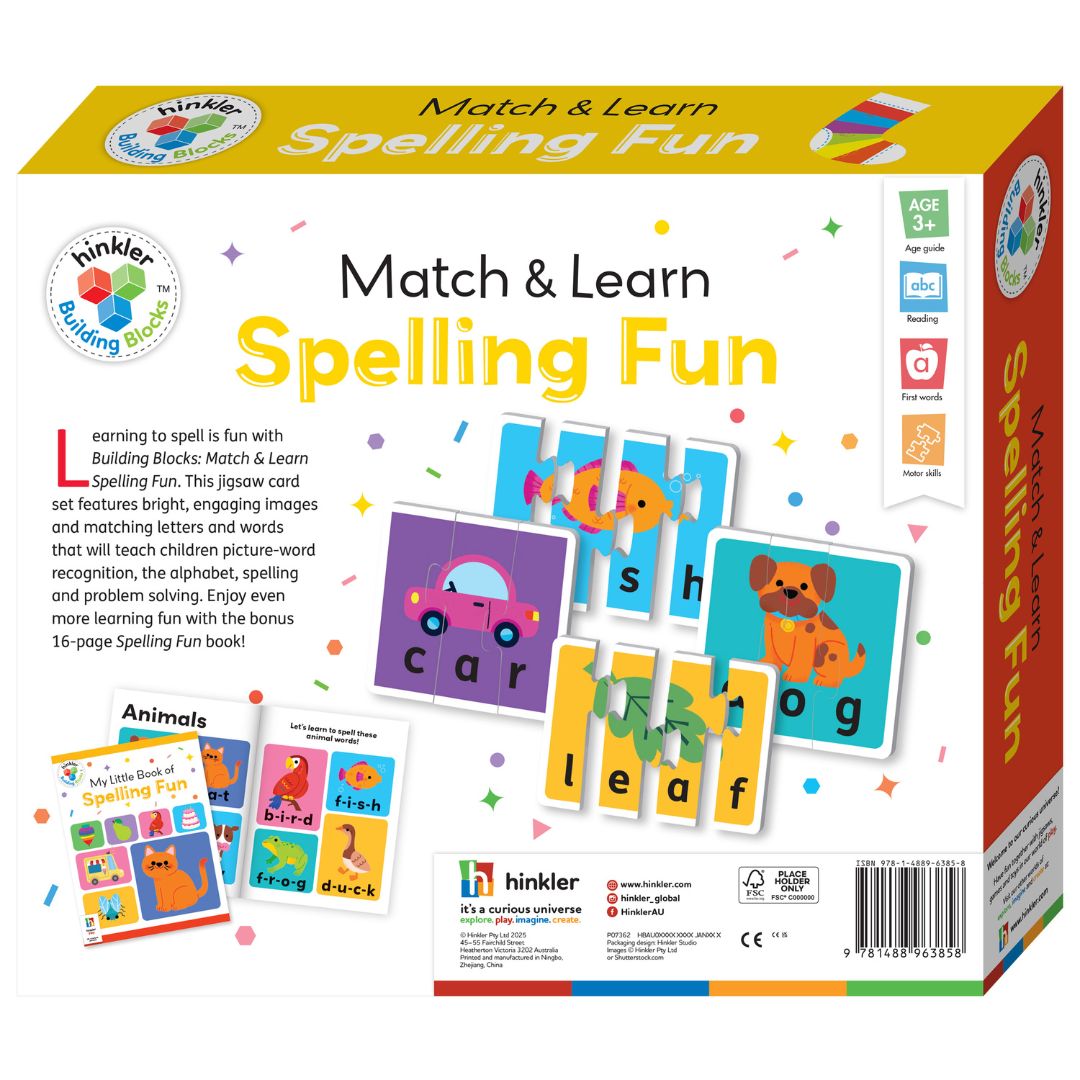 Hinkler Building Blocks Match & Learn Spelling Fun available at Bear & Moo