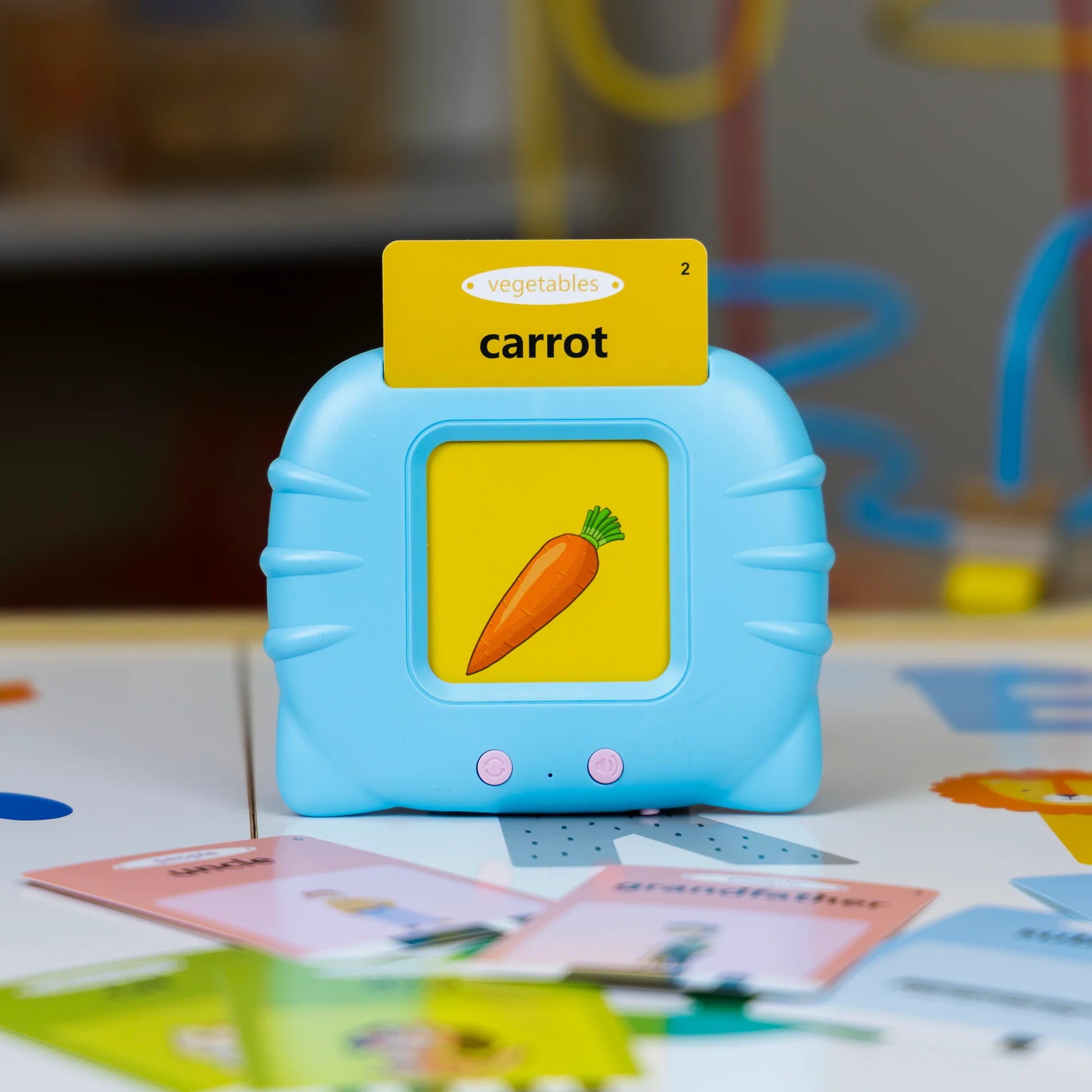 Koha Create English Flash Card Reader in Blue available at Bear & Moo