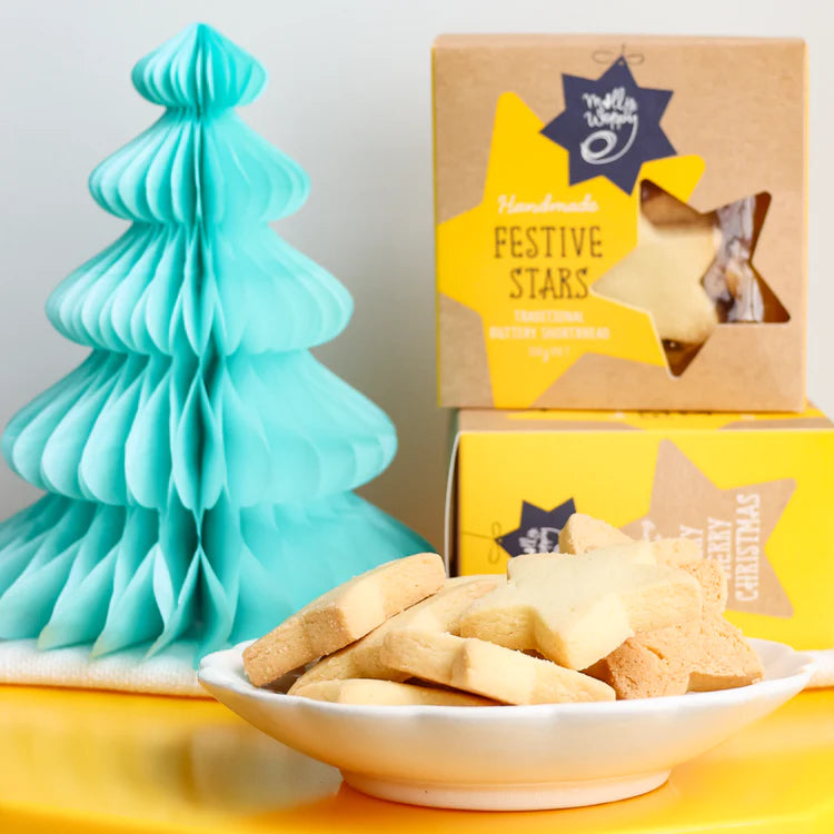 Molly Woppy Festive Stars | Shortbread available at Bear & Moo