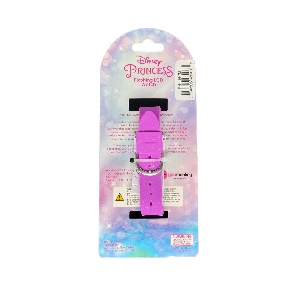Light Up Disney Princess Watch with flashing LCD available at Bear & Moo