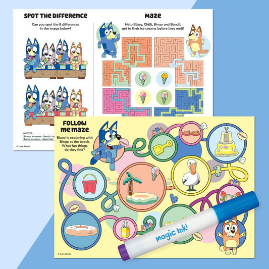 Hinkler Inkredibles Bluey Poster Activity Kit available at Bear & Moo