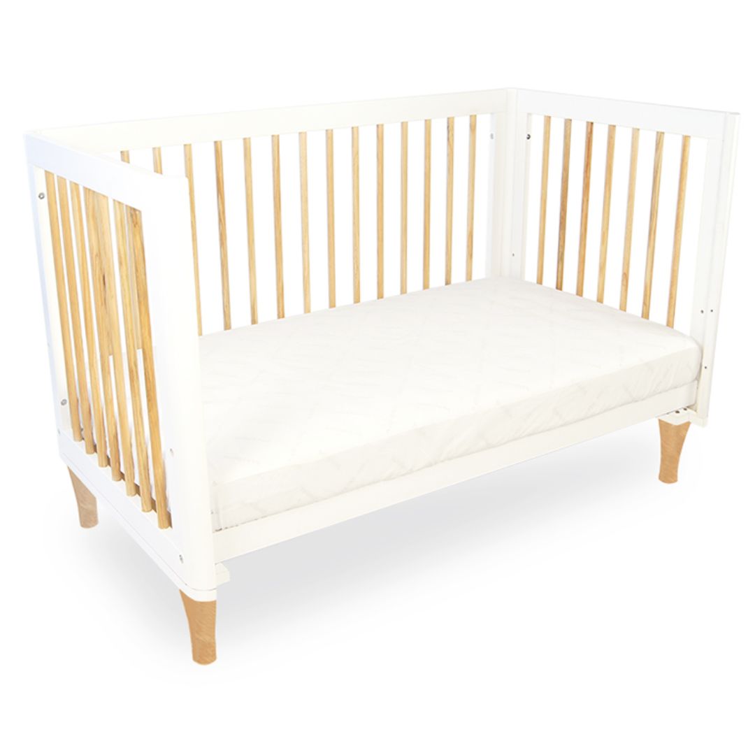 Babyhood Riya Cot 5 in 1 | White/Beech available at Bear & Moo