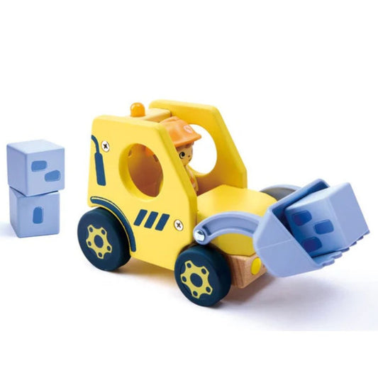 Hape Land | The Buzzing Bulldozer Board Book & Wooden Toys available at Bear & Moo