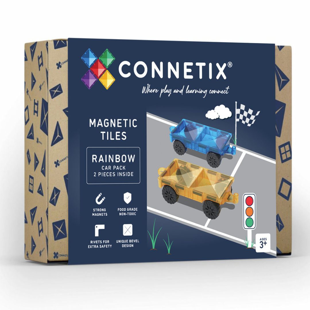 CONNETIX 2 Piece Car Pack | Magnetic Tiles from Bear & Moo