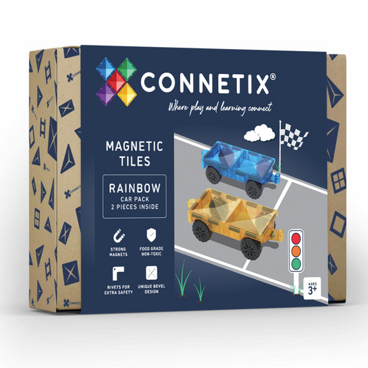 CONNETIX 2 Piece Car Pack | Magnetic Tiles from Bear & Moo