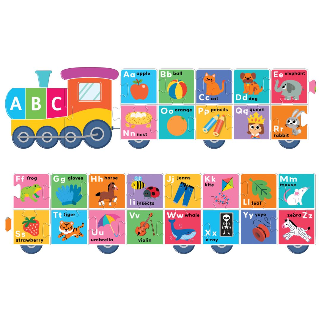 Hinkler Building Blocks Puzzle Train First Alphabet available at Bear & Moo